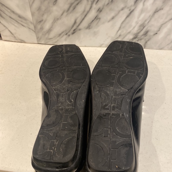 Salvatore Ferragamo Black Patent Leather Flats 6.5 - Picture 5 of 9